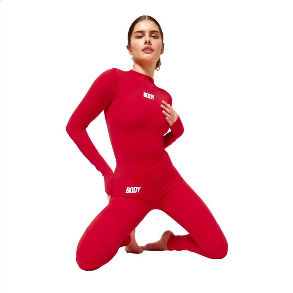 Red Body By Raven Tracy Leggings w/ Bodysuit Set